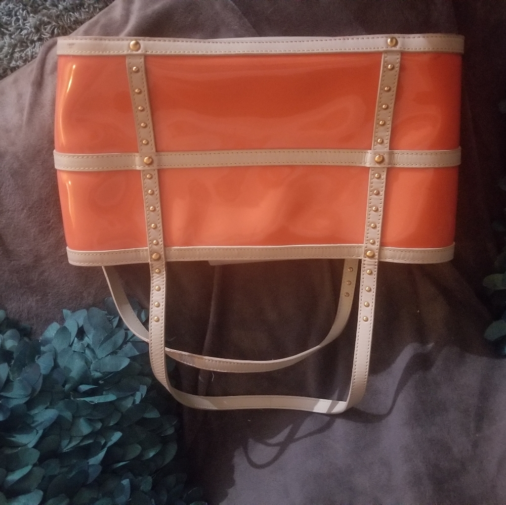 Maxx New York Orange and Cream Purse